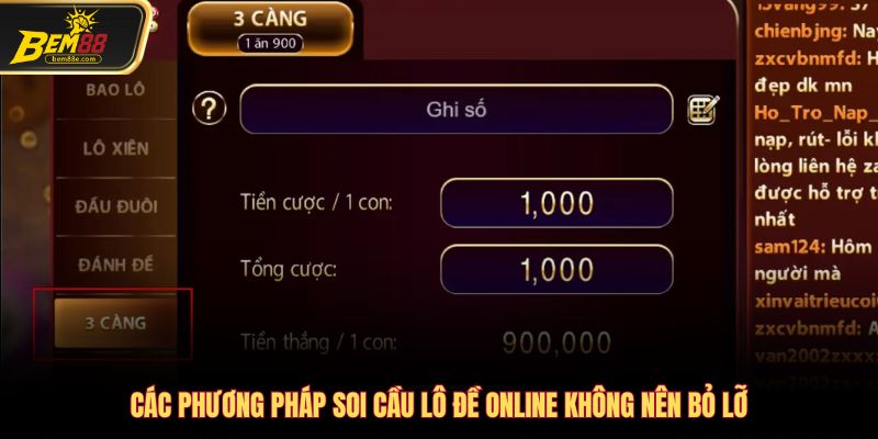 Các phương pháp soi cầu lô đề online không nên bỏ lỡ